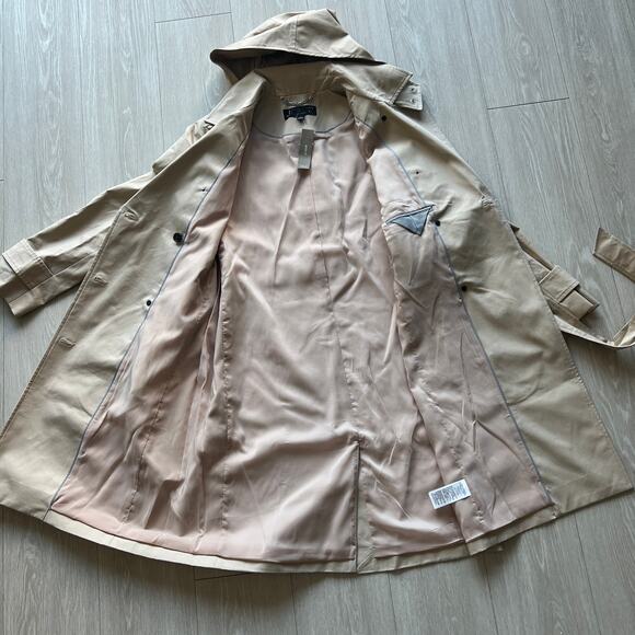 J Crew New Icon Trench Coat Womens Size 12 In Vintage Khaki Hooded - Picture 4 of 12